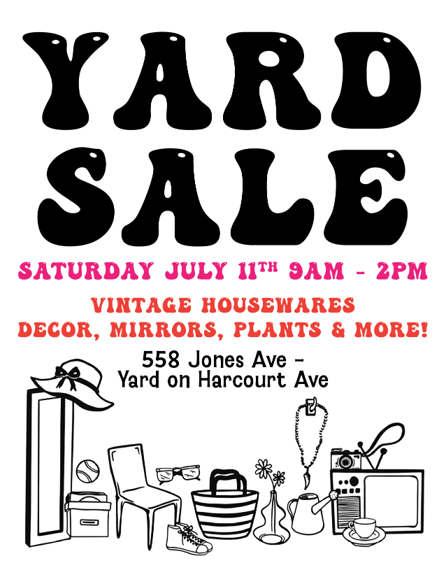 Vintage YARD SALE July 11th