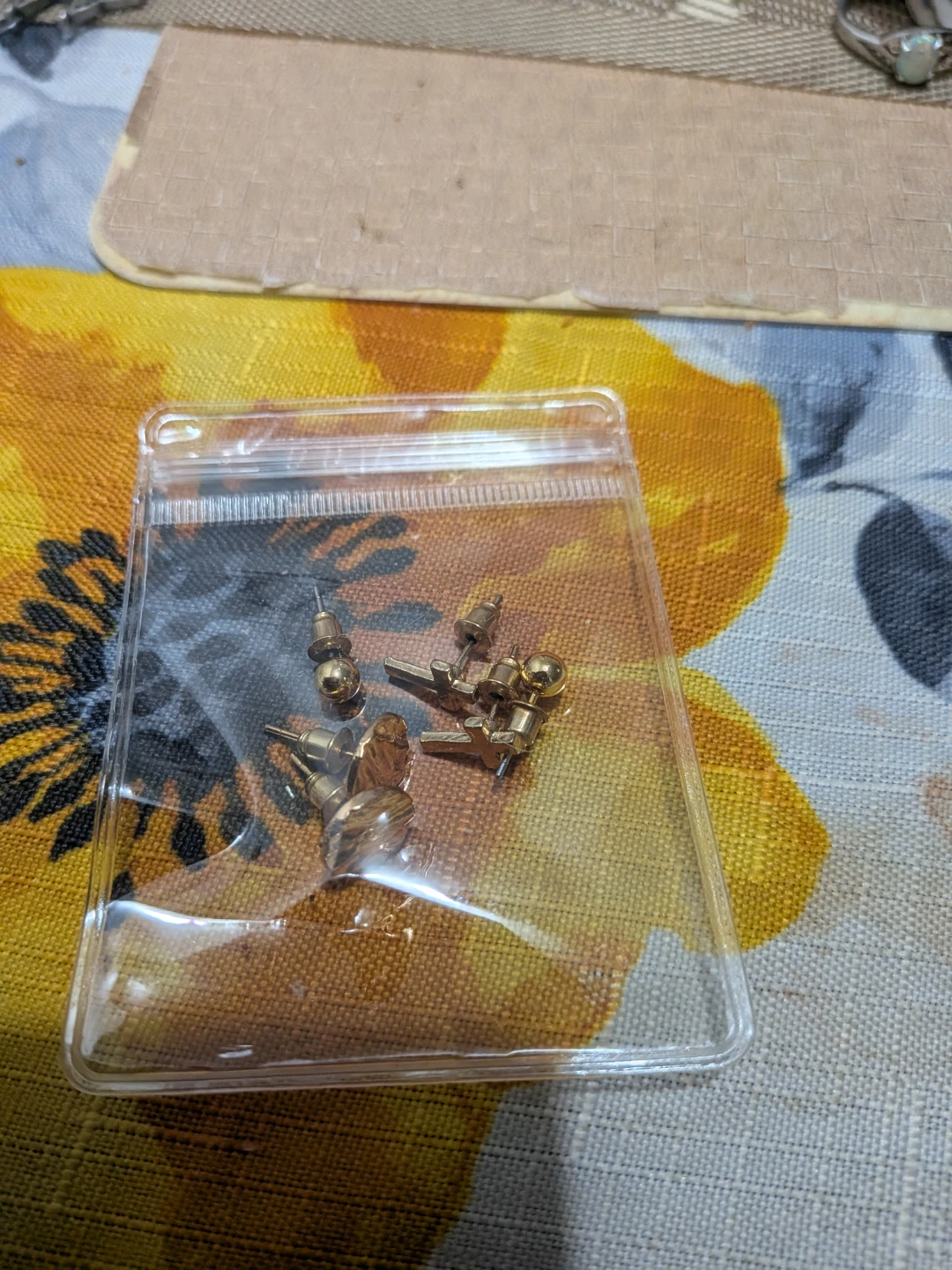 Assorted Gold Tone Stud Earrings