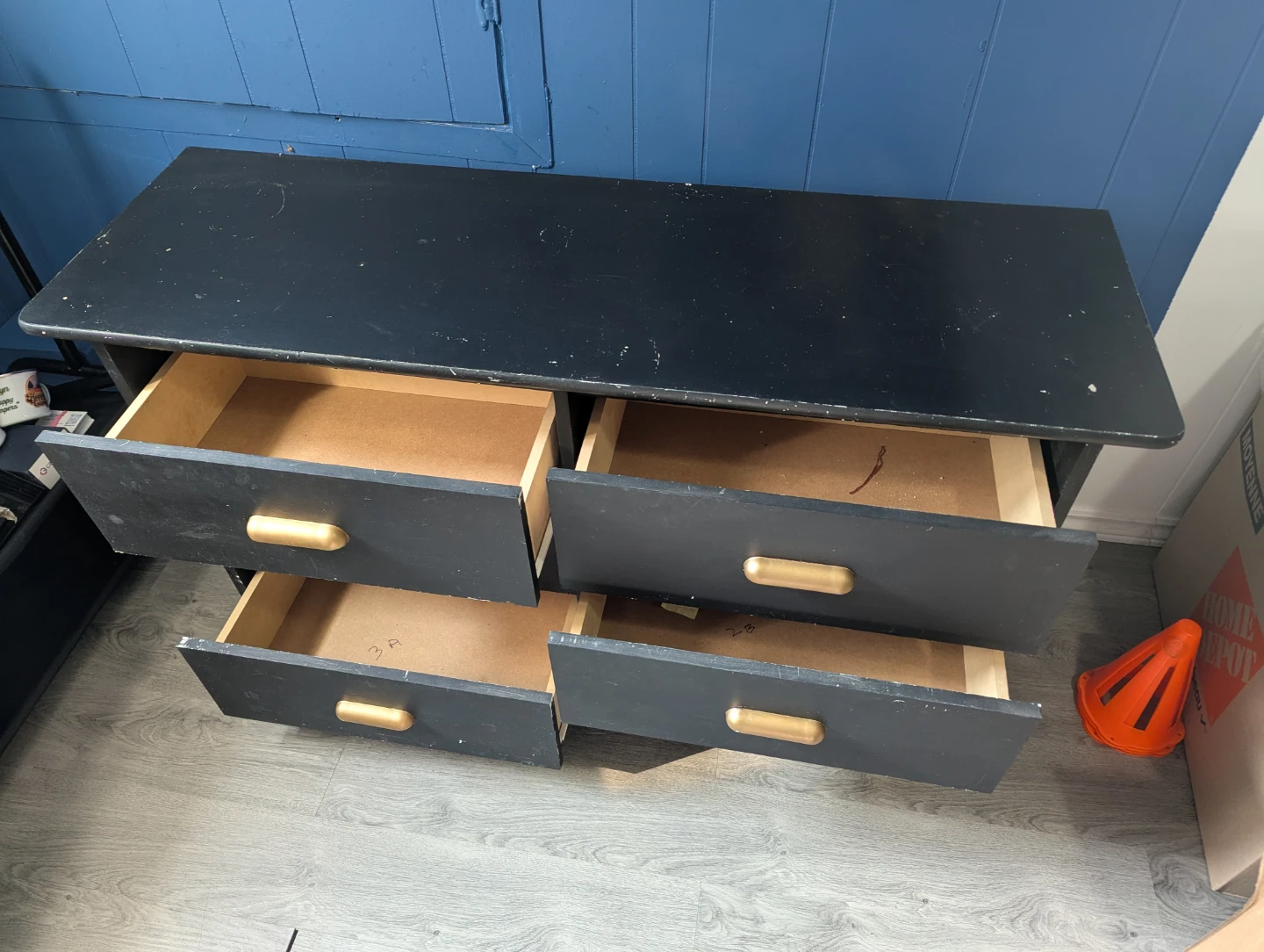 Black Dresser with Gold Handles - photo 2