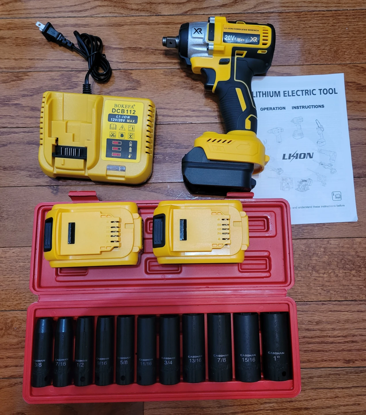 NEW Impact Wrench Set with 11 SAE Sockets