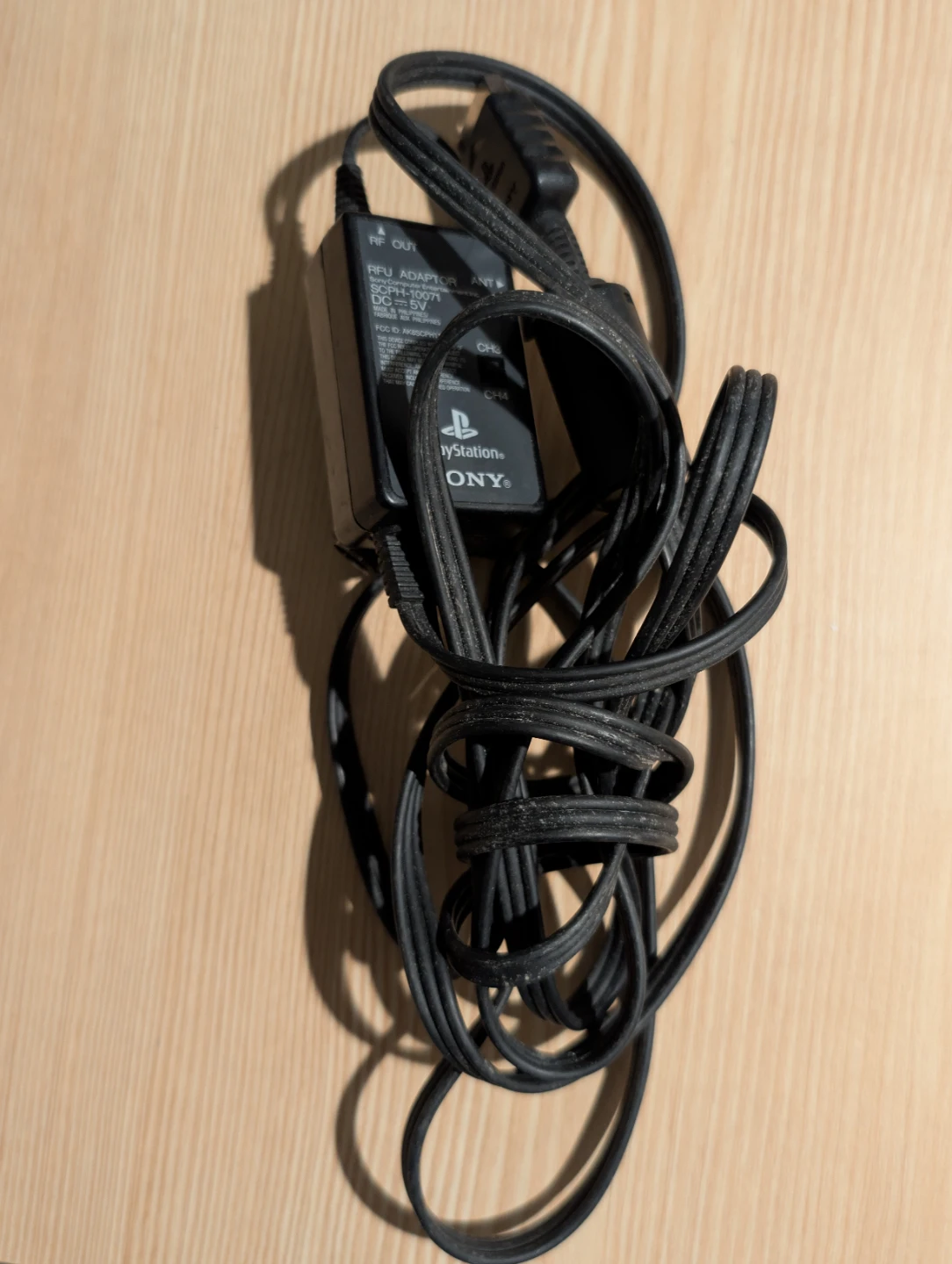 Sony PlayStation Adapter OEM RFU PS1 PS2 TV Coax RF Switch Cable - photo 2