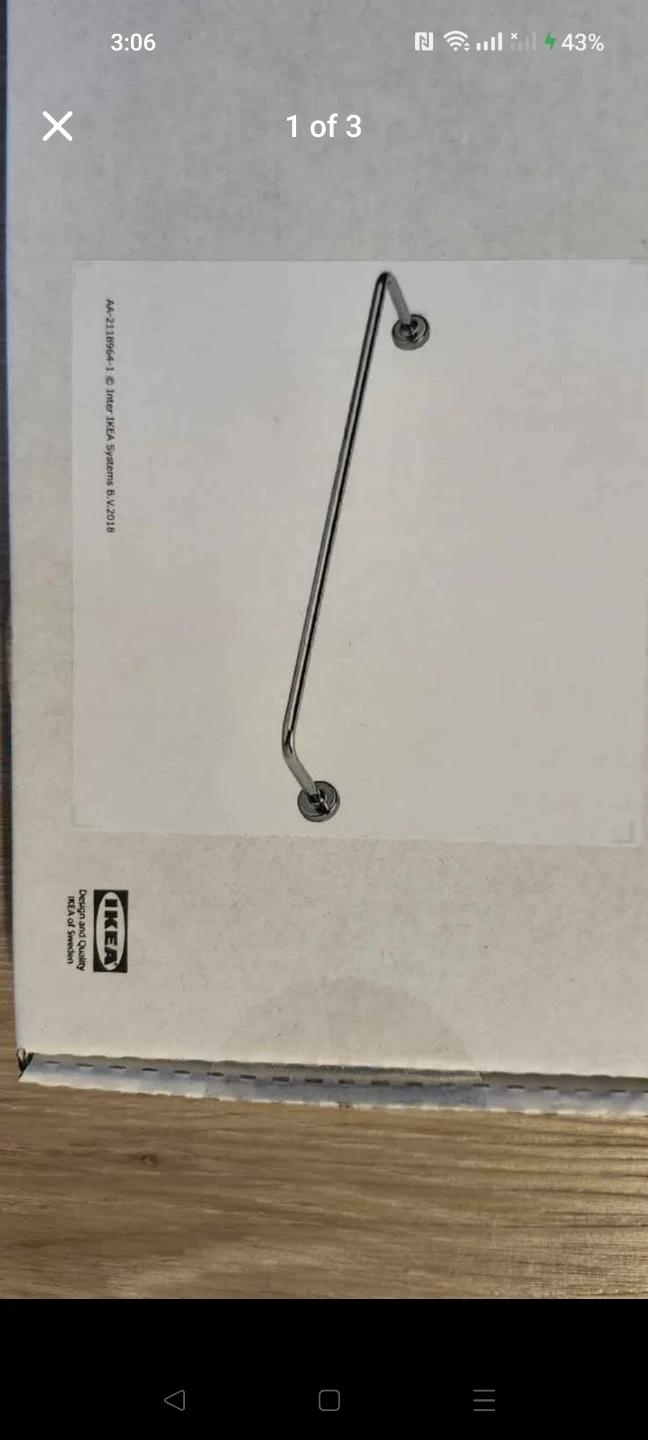 IKEA BROGRUND Towel Rail (measuring 26 ½ inches)