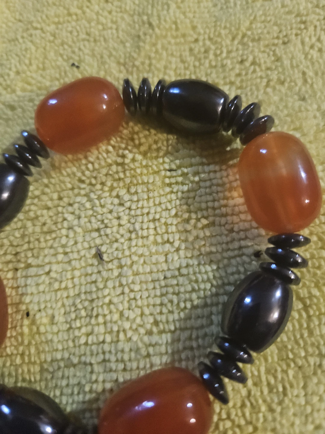Orange and Dark Bead Bracelet - photo 4