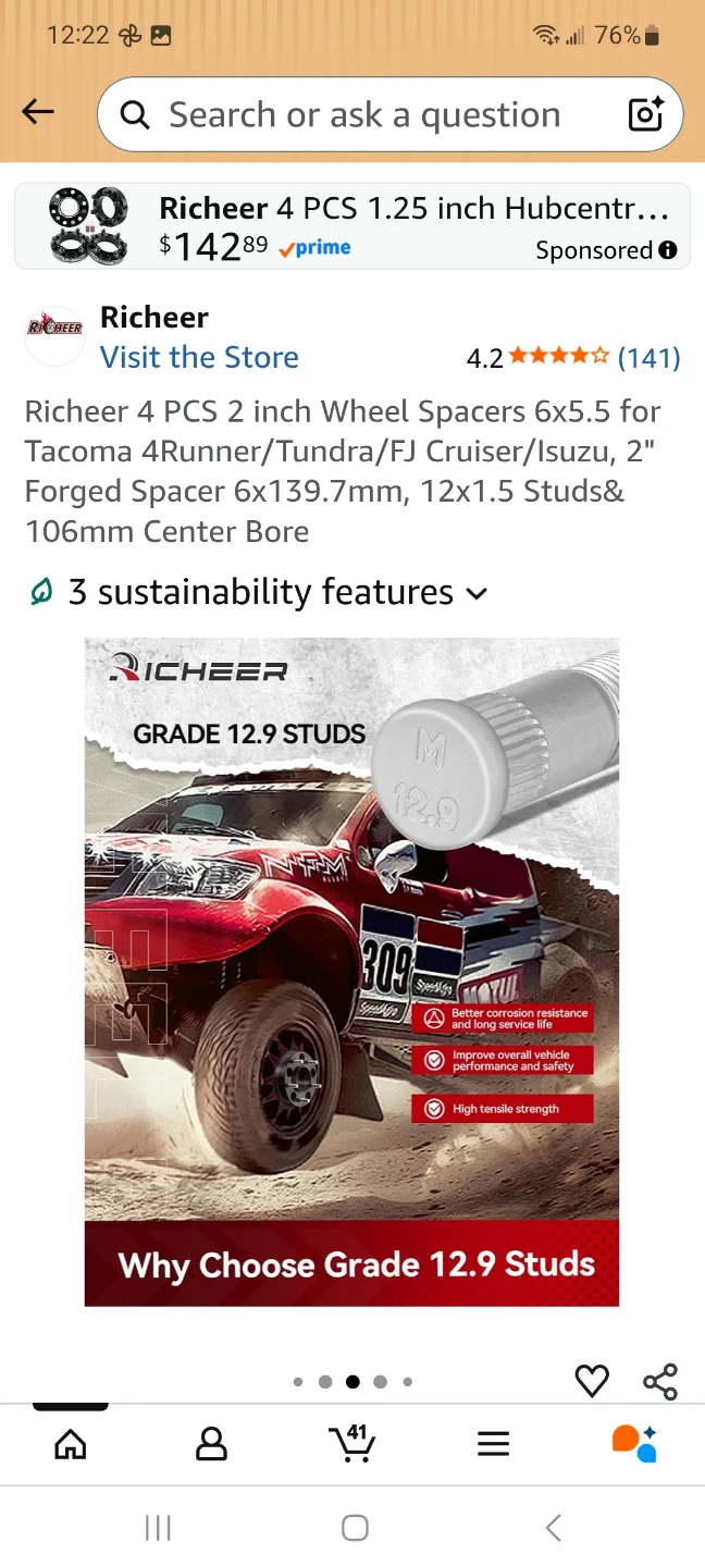 Richeer 4 PCS 2 inch Wheel Spacers - photo 5