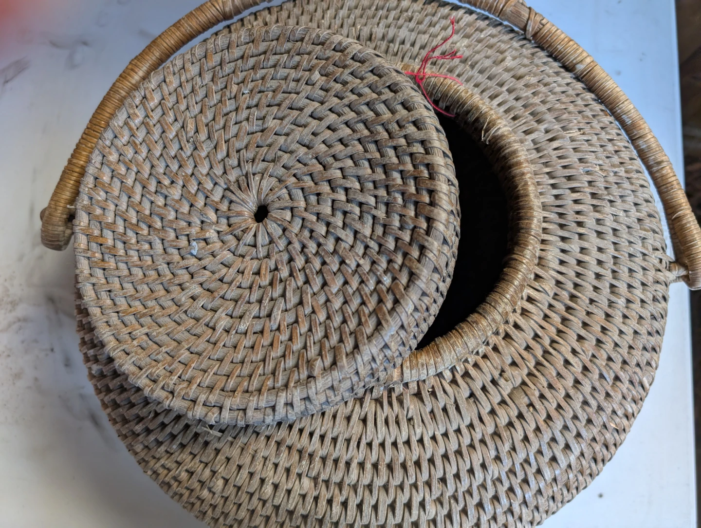 Woven Rattan Basket with Lid - photo 4