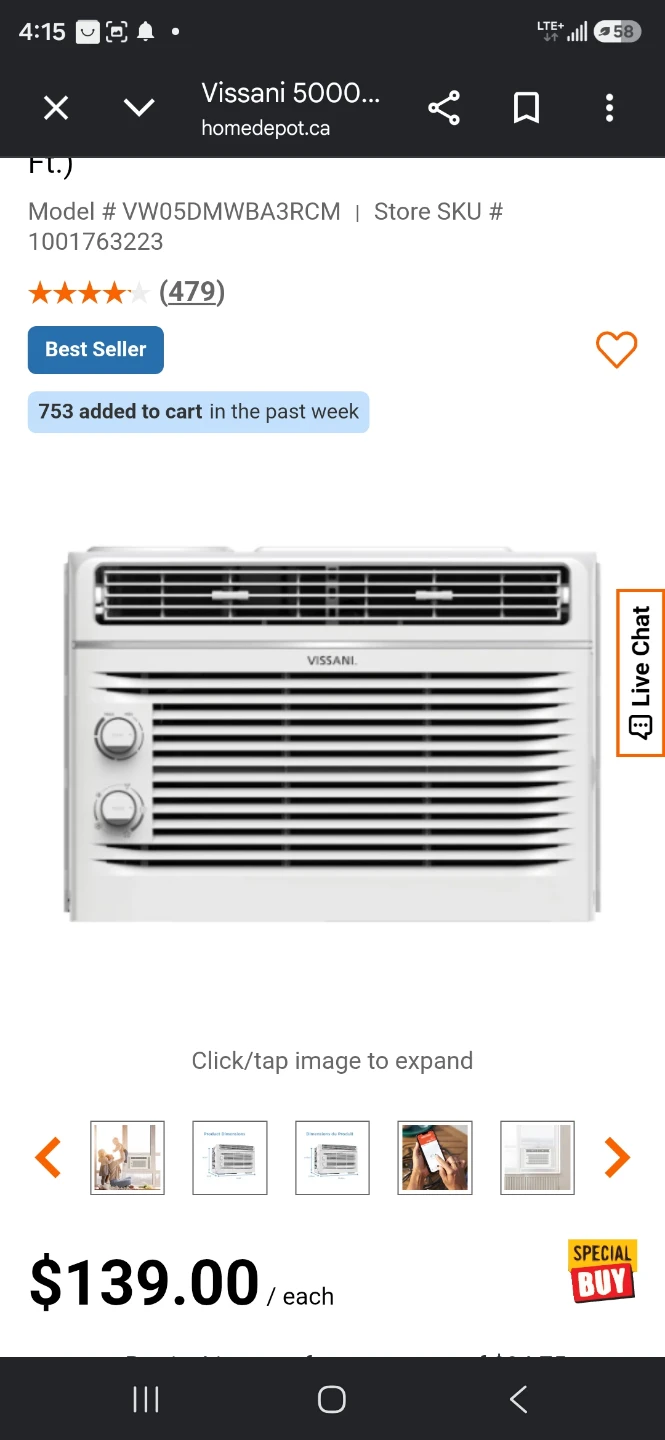 Vissani Window Air Conditioner