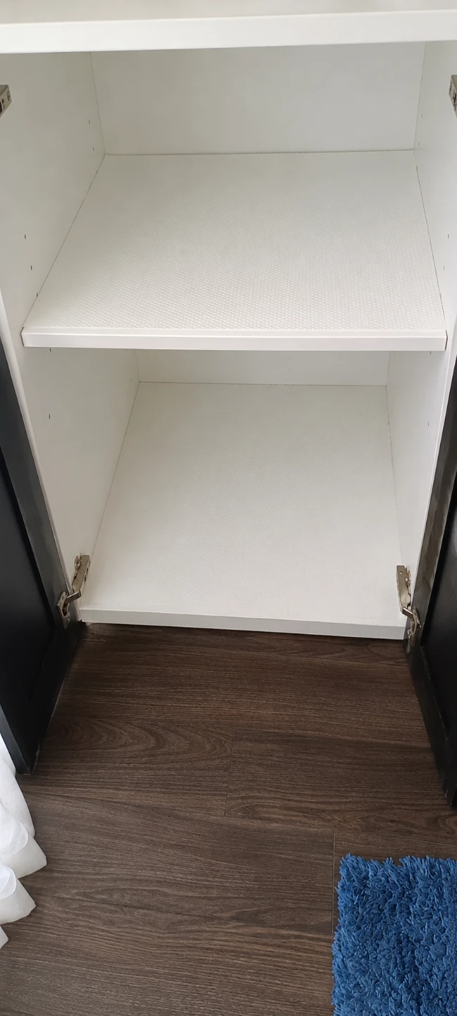 Black Tall Cabinet with Shelves and Doors - photo 2