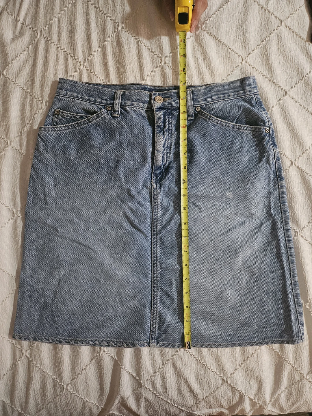 Vintage Light Wash Denim Skirt – Casual Summer Style