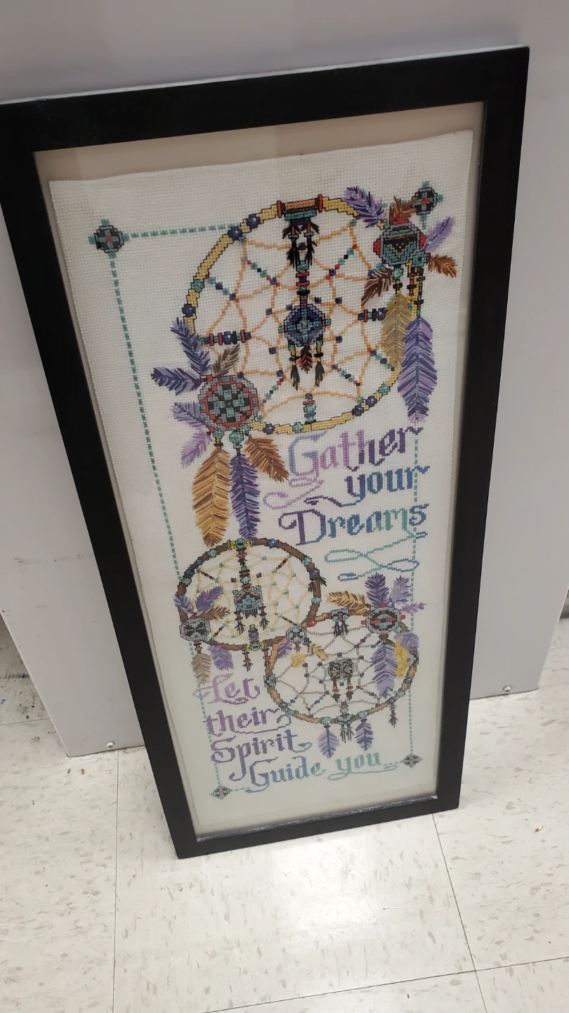 Framed Dreamcatcher Cross Stitch Art - photo 3