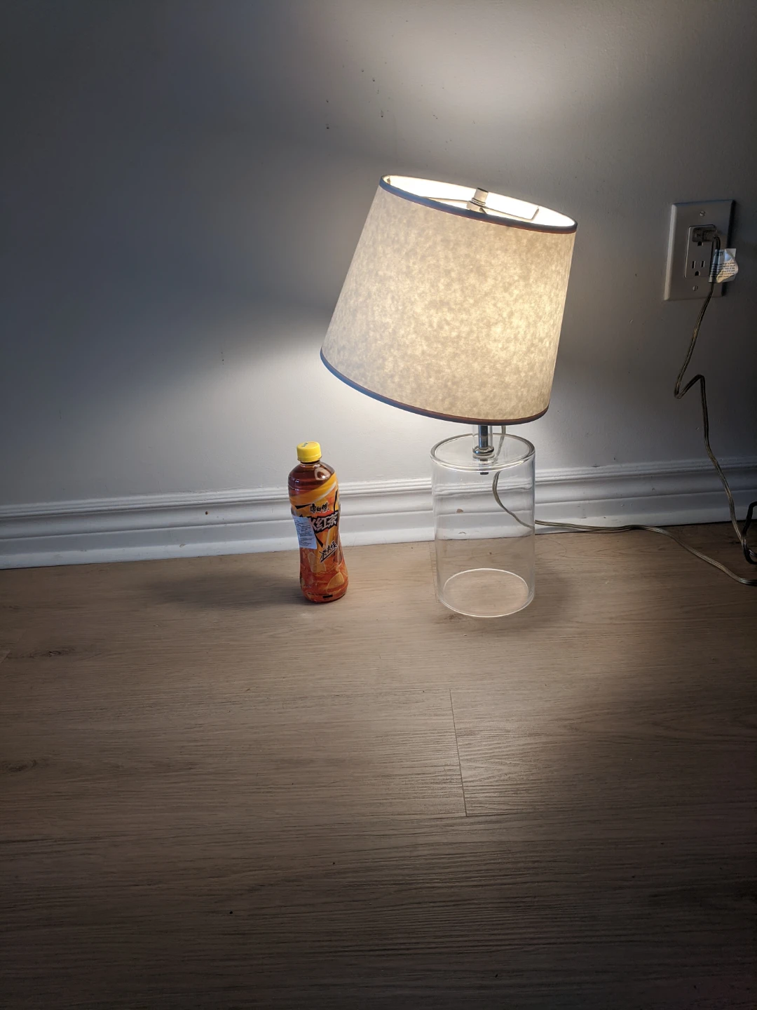 Modern Tilted neck  Lamp with Glass Base