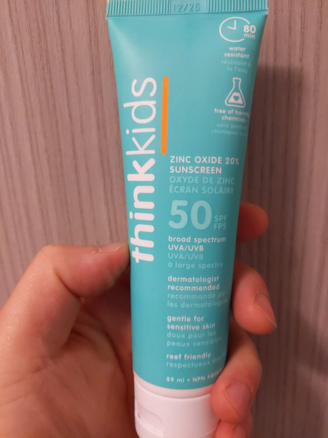 $9 (reg $22+) Thinkkids Zinc Oxide 20% Sunscreen SPF 50