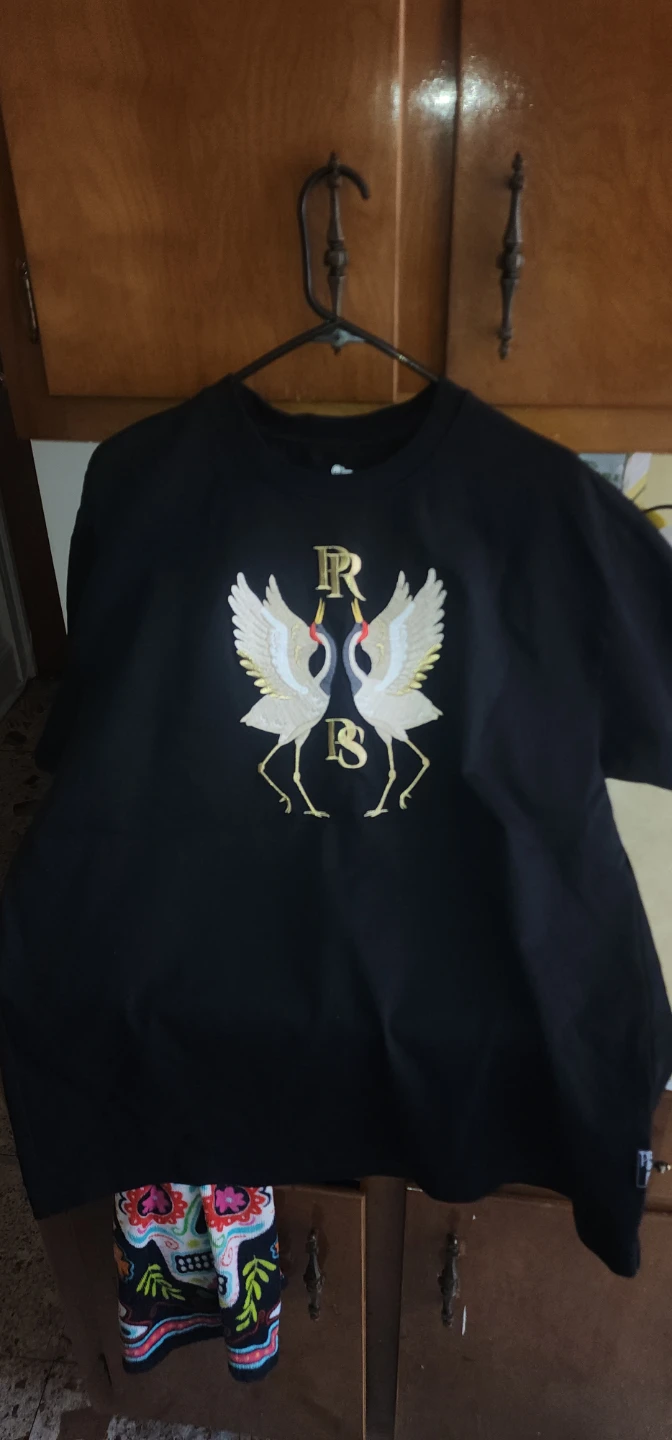 PRPS Men's Black graphic embroidered T-Shirt