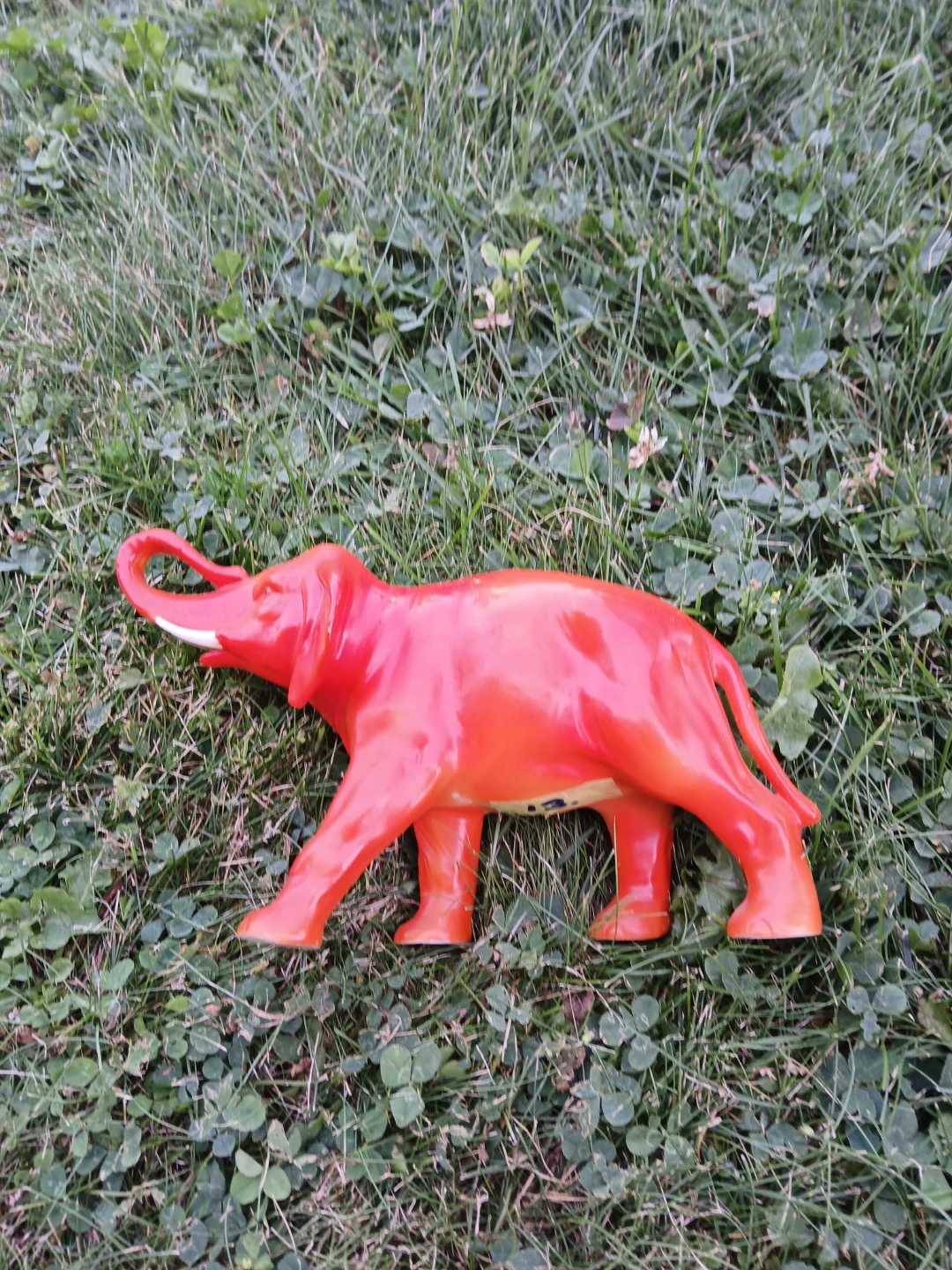 Red Elephant Figurine
