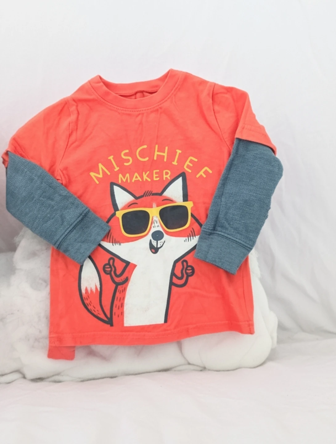 Kids Long Sleeve Shirt - Fox Graphic