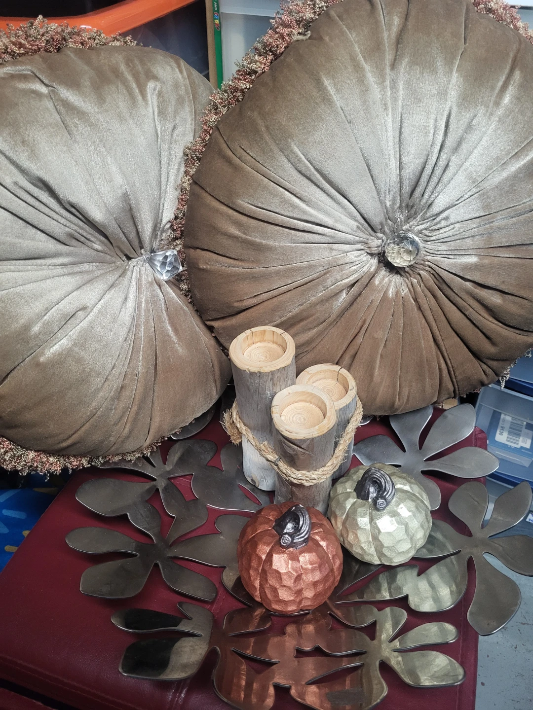 Decorative Throw Pillows and Fall Decor Set