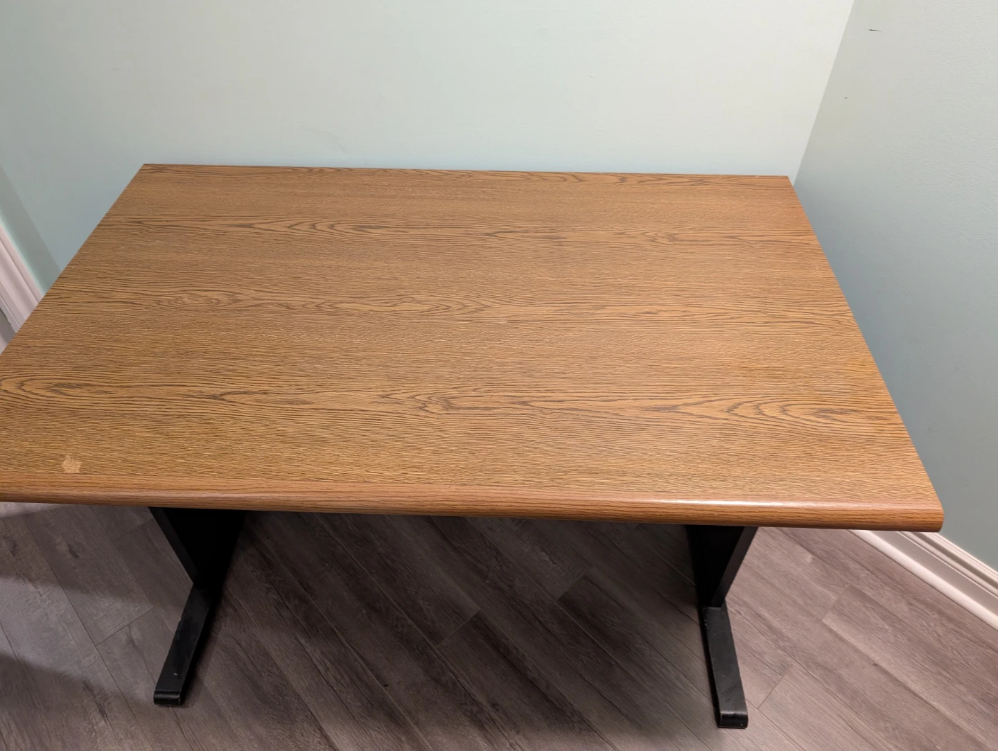 Wooden Top Desk with Black Base - photo 2