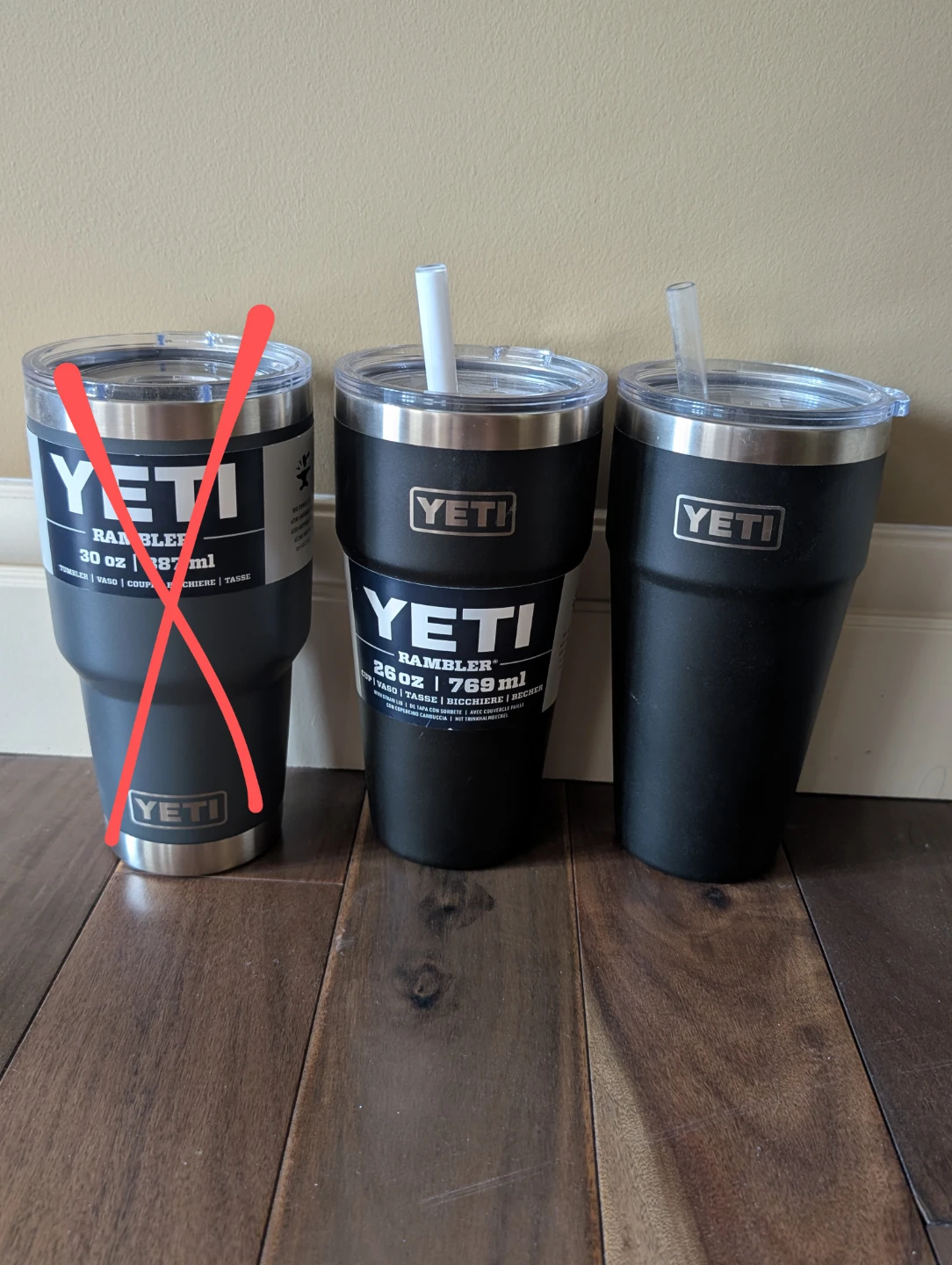 Yeti Rambler Tumblers 26oz with Straw