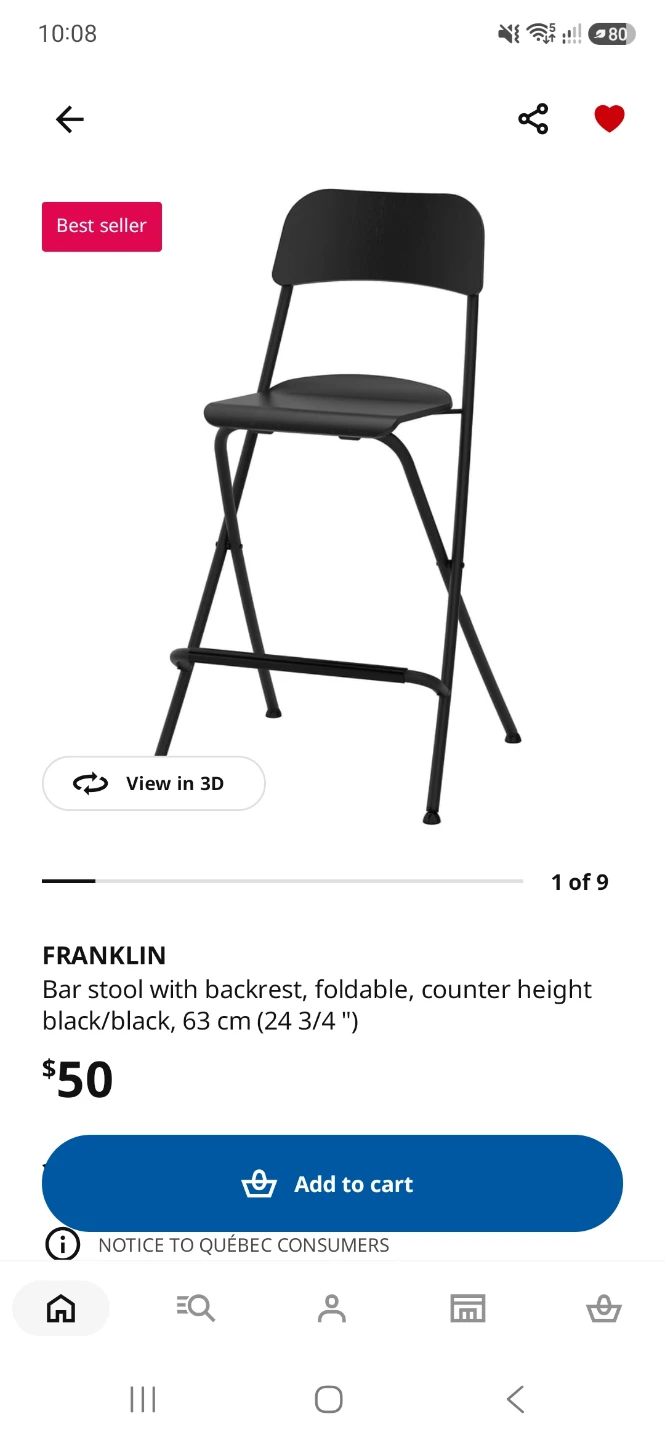 IKEA Franklin Bar Stool (Set of 3) - photo 4