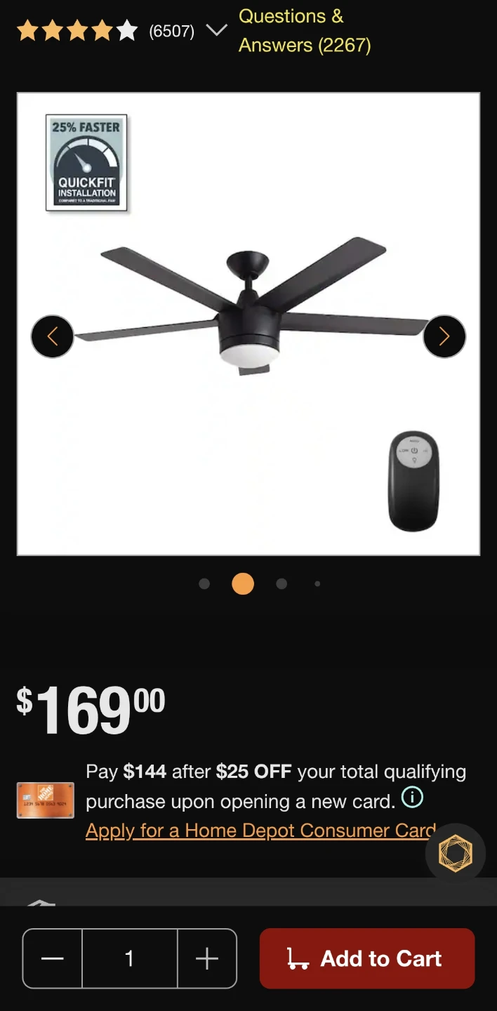 Home Decorators Collection Merwry 52 in. LED Ceiling Fan - photo 2