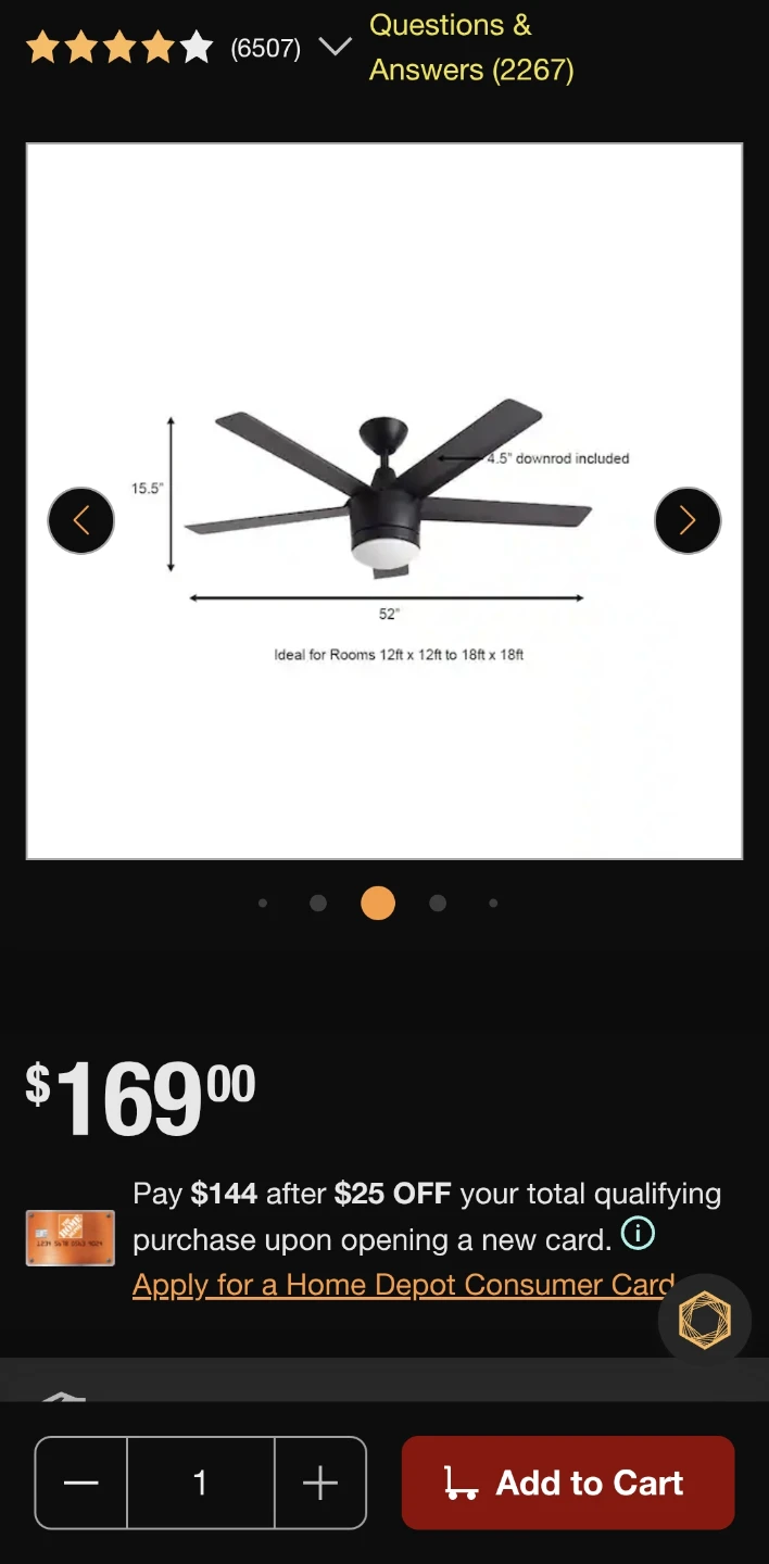Home Decorators Collection Merwry 52 in. LED Ceiling Fan - photo 3