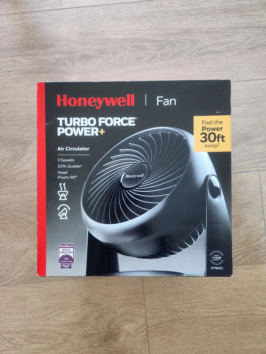 BNIB Honeywell Turbo Force Power+ Air Circulator Fan HT900C