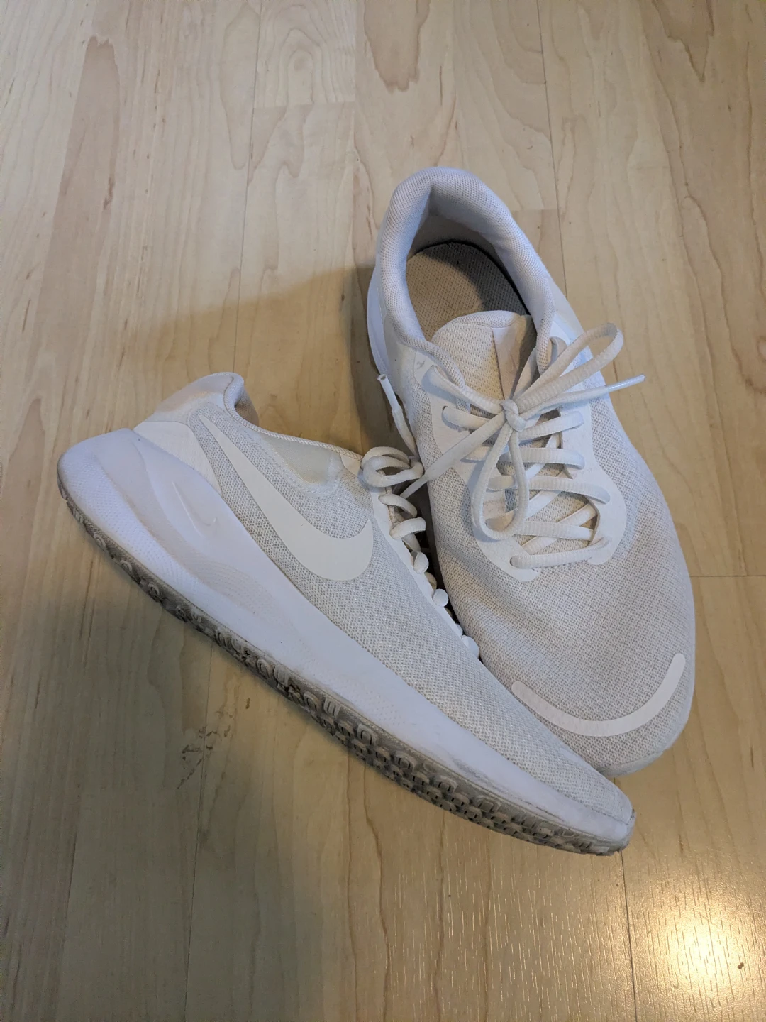 Nike Downshifter 12 Running Shoes Triple White Pure Platinum - photo 4