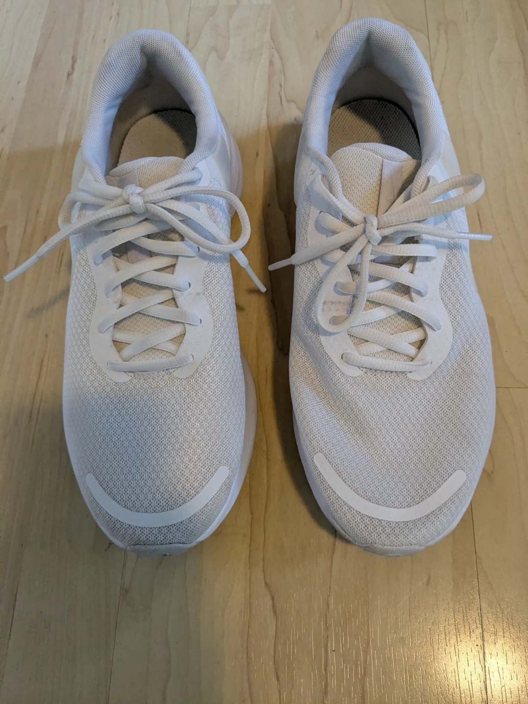 Nike Downshifter 12 Running Shoes Triple White Pure Platinum - photo 5