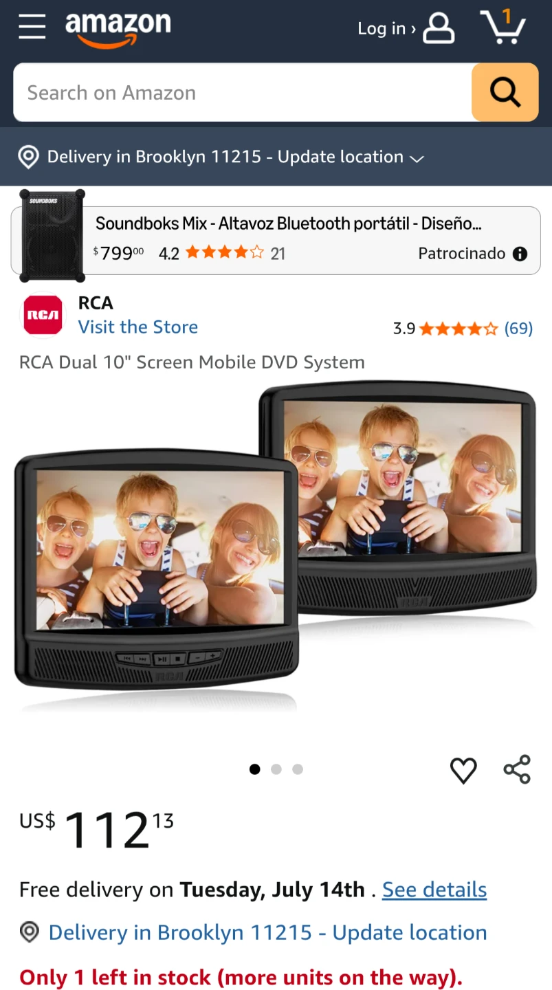 RCA Dual 10" Screen Mobile DVD System - photo 2