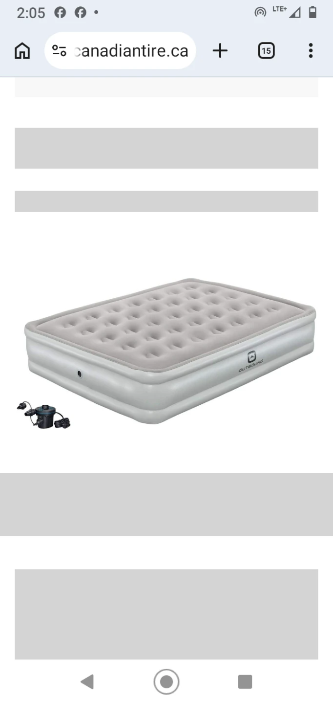 Queen FlockedOutbound Air Mattress with Pump
