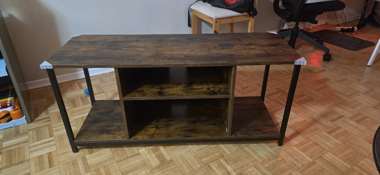 Rustic Brown TV Stand with Shelves - photo 5