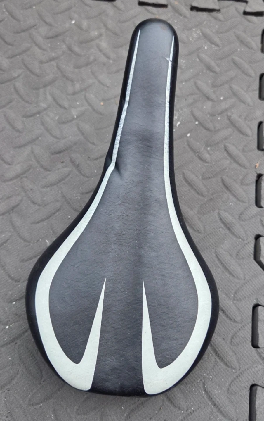 Black Bicycle Saddle with White Accents - photo 2
