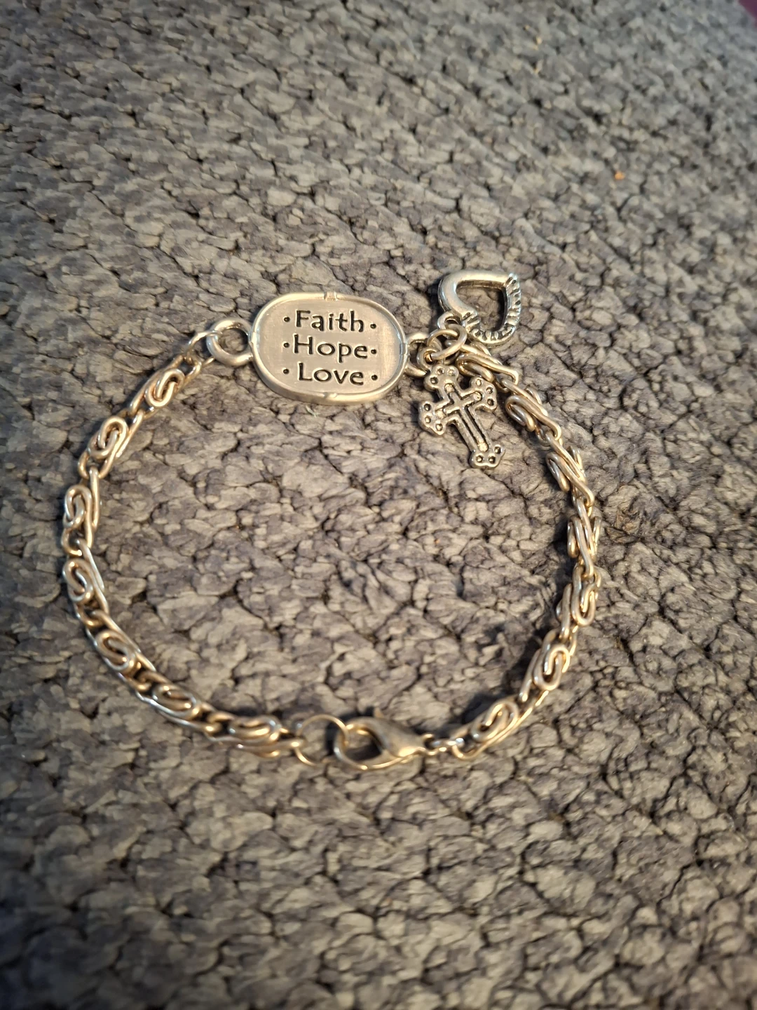Faith Hope Love Charm Bracelet