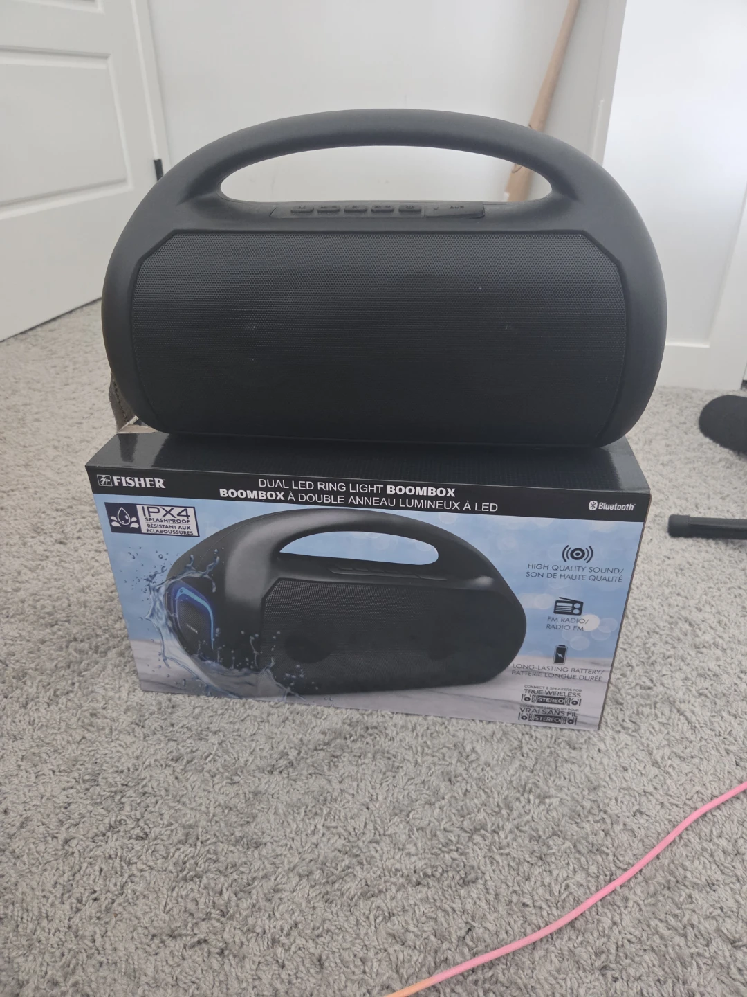 Fisher Dual LED Ring Light Boombox