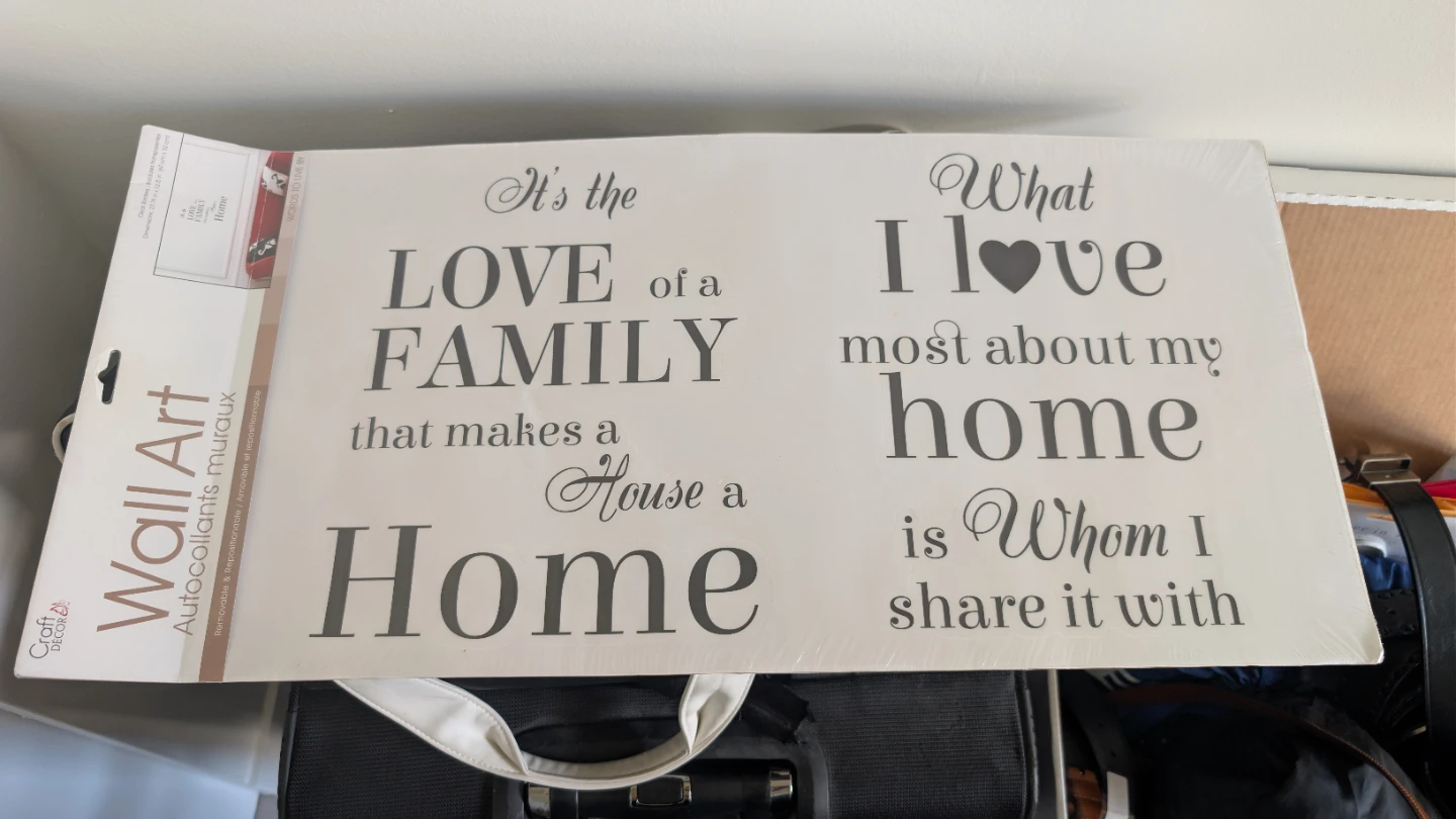 Craft Decor Wall Art Decal - NEW