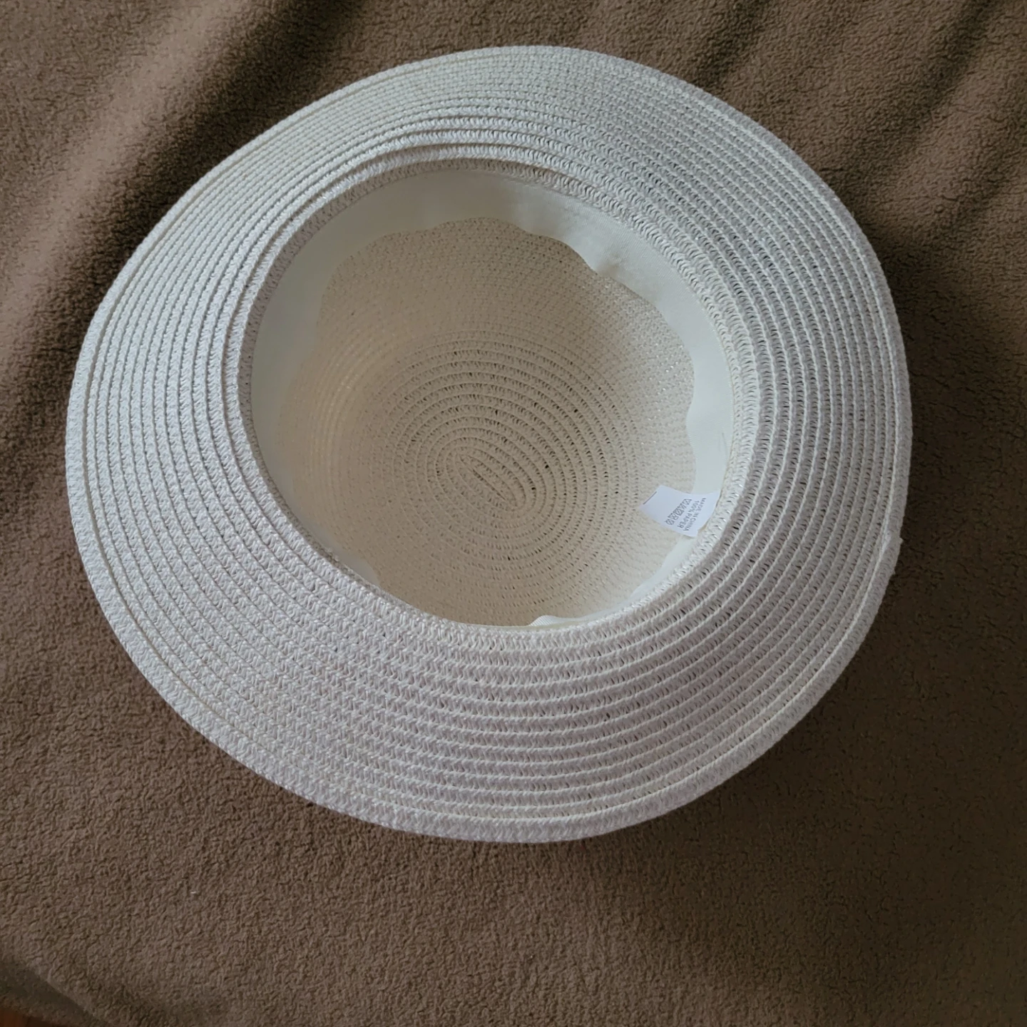 White Straw Hat with Black Bow - photo 2