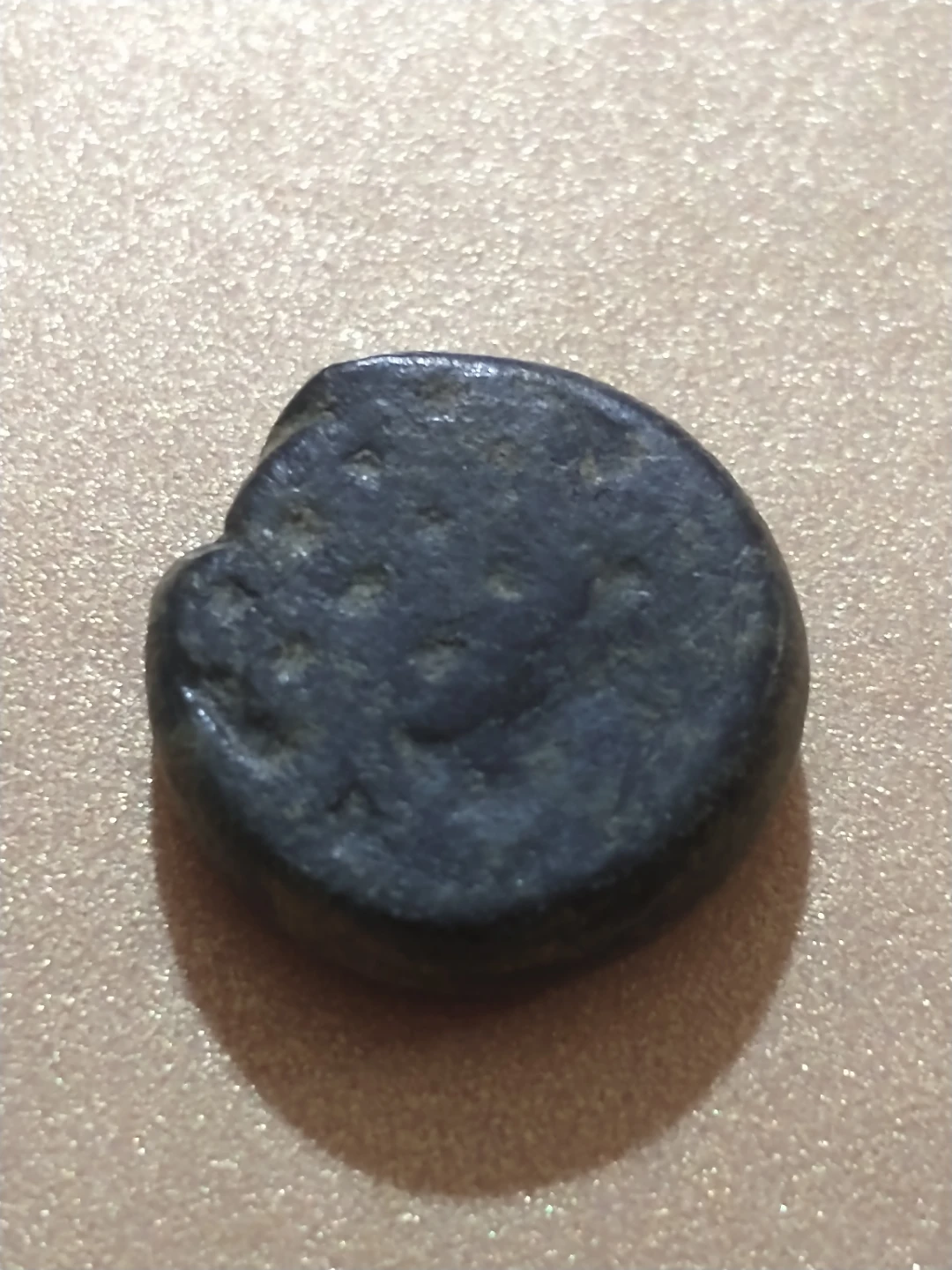 Late Medieval India Bronze Coin, weakly struck and worn