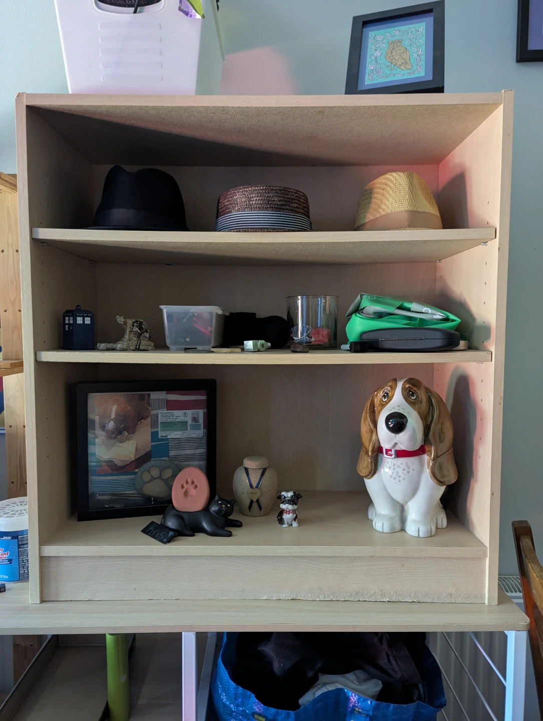 Light Wood Finish Shelf Unit