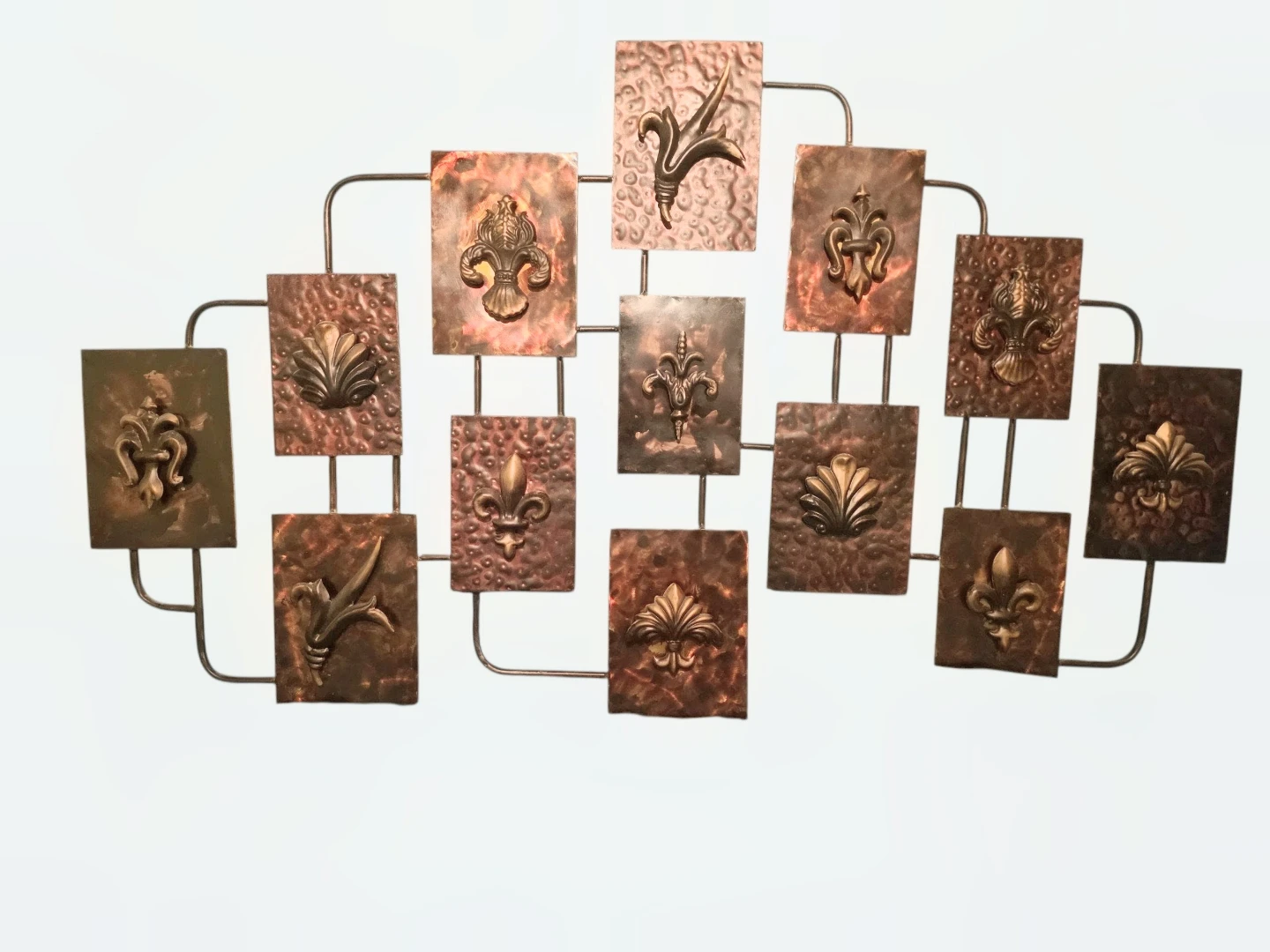 Mid-Century Modern Metal Wall Art Sculpture