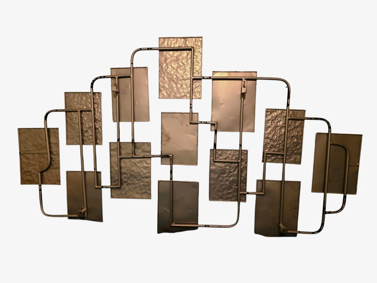 Mid-Century Modern Metal Wall Art Sculpture - photo 2