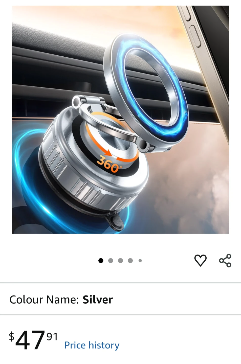 Rotation Vacuum Magnetic Phone Holder