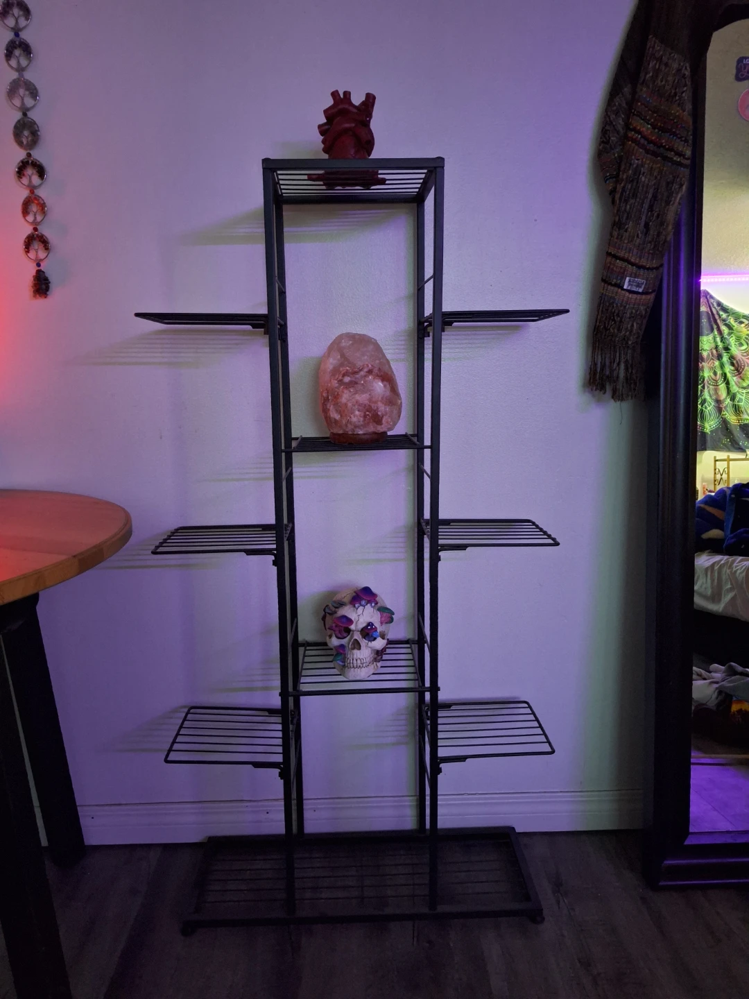 Multi-Tier Black Metal Plant Stand