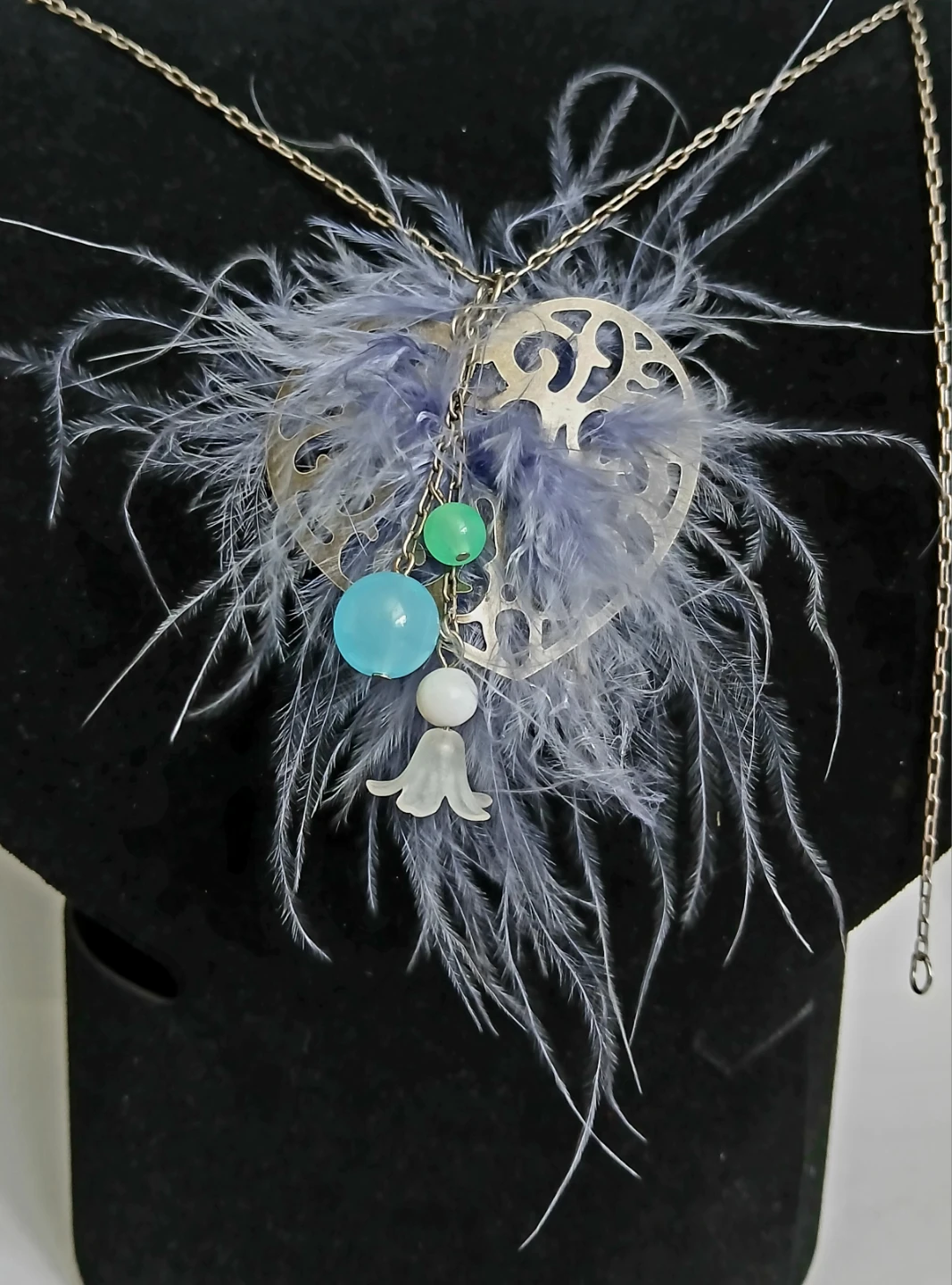 Feather Heart Charm Necklace - photo 2