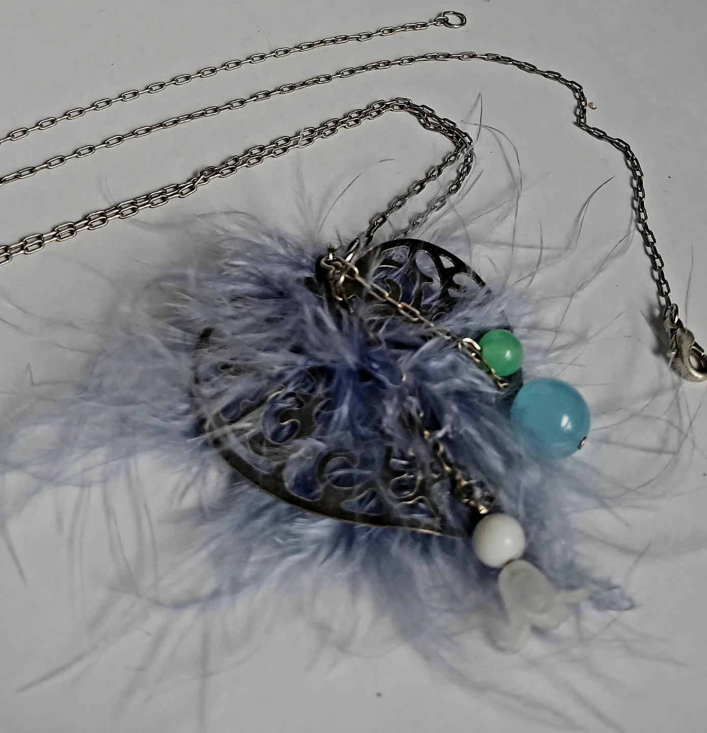 Feather Heart Charm Necklace - photo 3