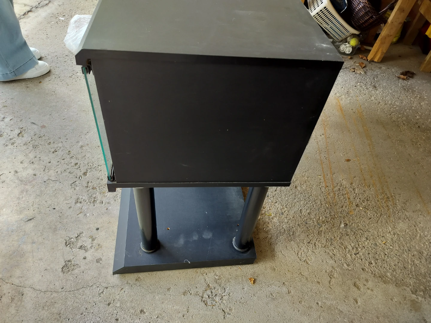 Black Terrarium / Enclosure Stand with Glass Doors - photo 2