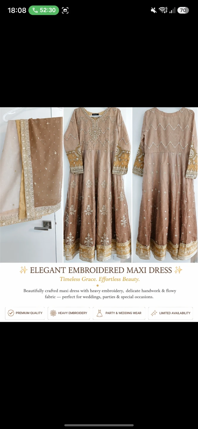 Elegant Embroidered Maxi Dress - photo 3