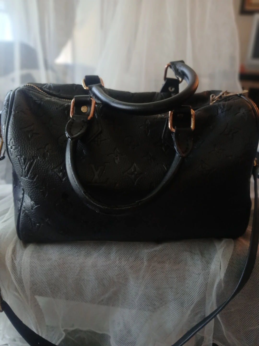 Louis Vuitton Speedy Bandoulière Monogram Empreinte Leather Bag
