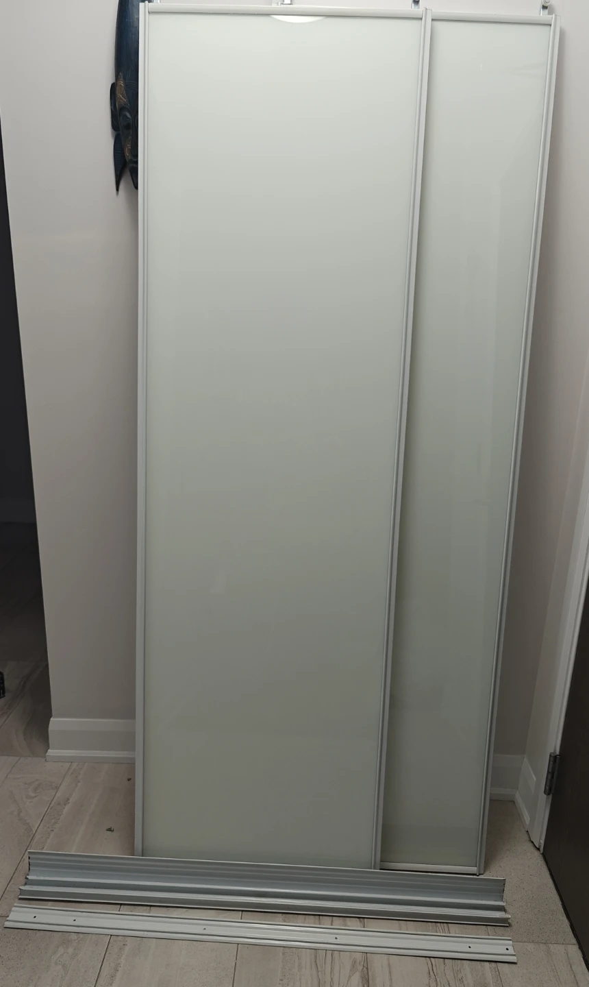 Two Sliding Door Panels with Track