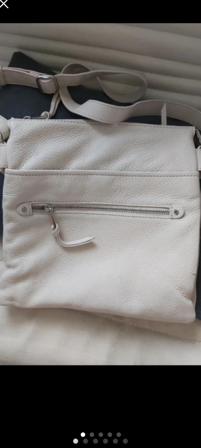 DANIER Leather Shoulder Bag - Cream