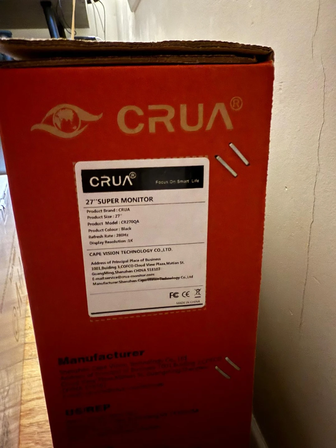 UNOPENED BNIB CRUA 27" Curved LED Monitor CR270QA - photo 4