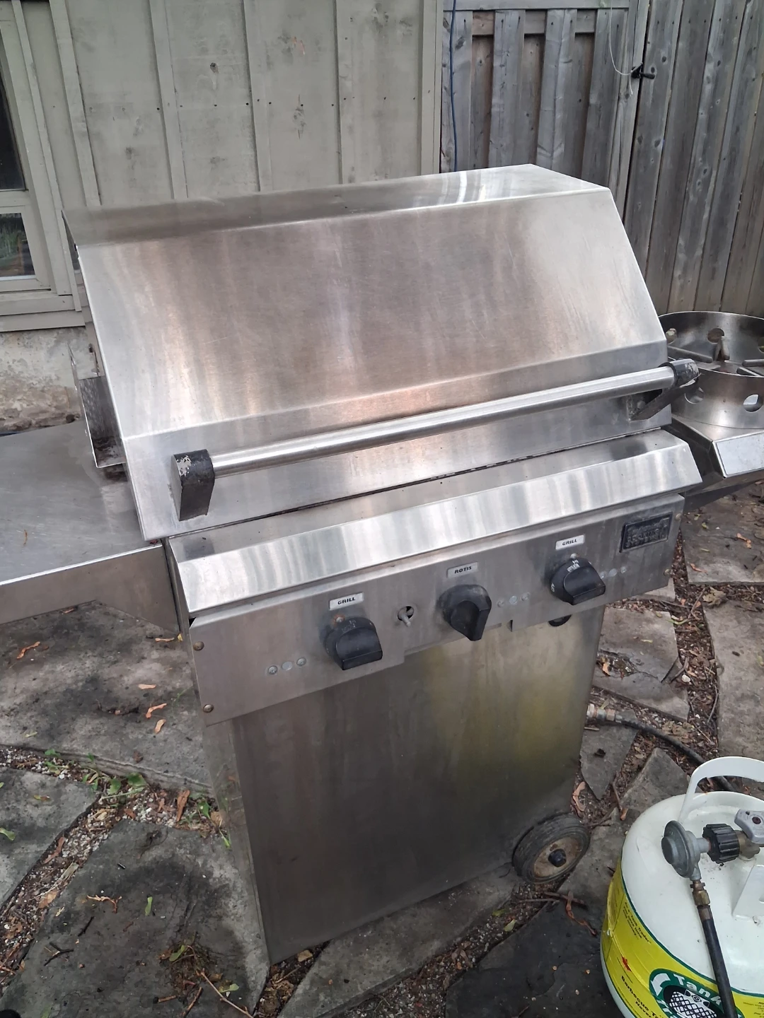 Stainless Steel Gas Grill with Side Burner